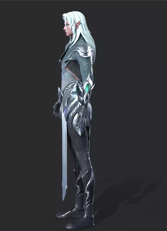 Night Hunter Low-poly 3D model_4