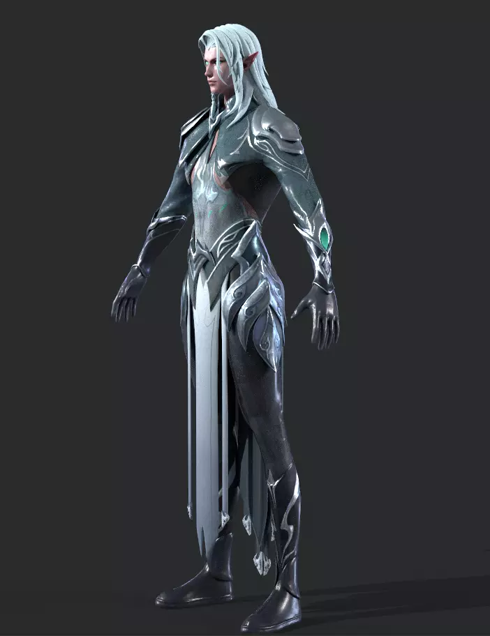 Night Hunter Low-poly 3D model_3