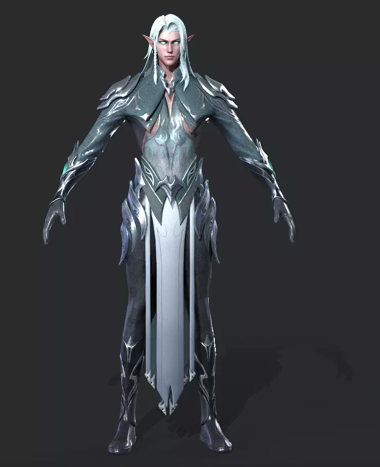 Night Hunter Low-poly 3D model_0