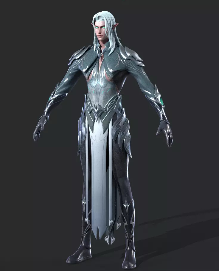 Night Hunter Low-poly 3D model_2