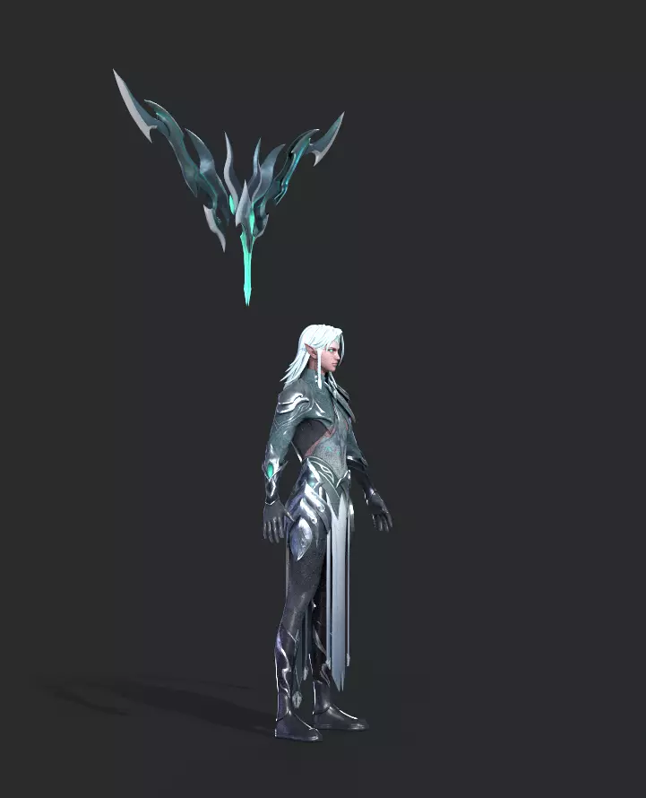 Night Hunter Low-poly 3D model_9