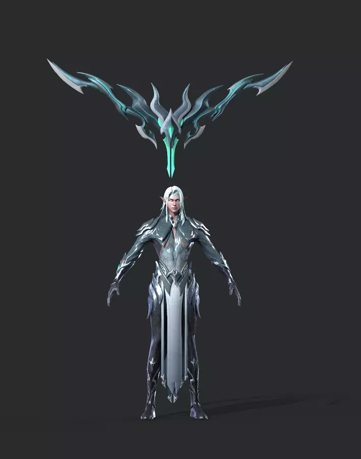 Night Hunter Low-poly 3D model_10