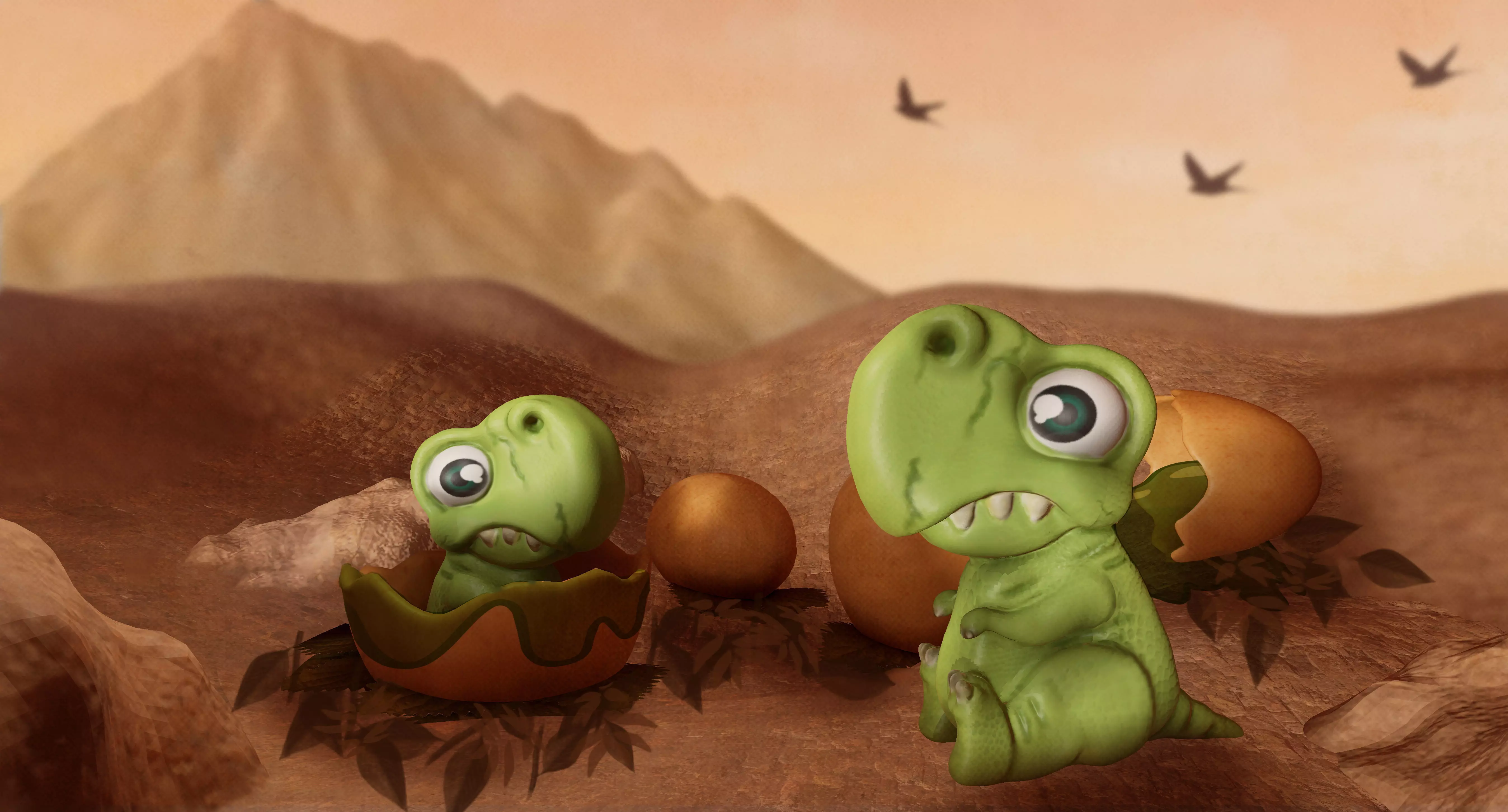 Baby Dinosaur Model for the vr-animals challenge Low-poly 3D model_0