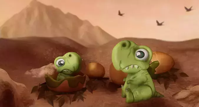 Baby Dinosaur Model for the vr-animals challenge Low-poly 3D model