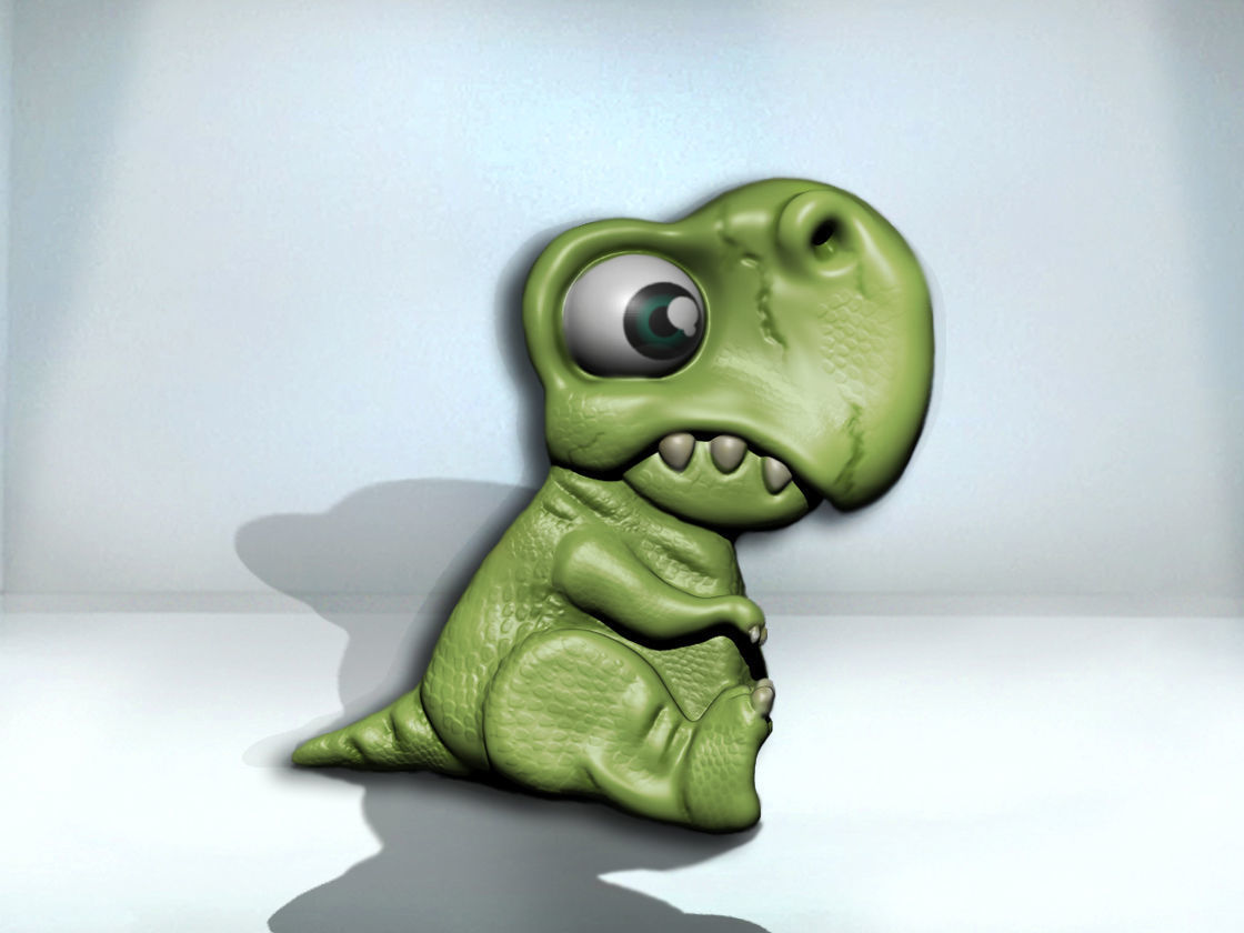 Baby Dinosaur Model for the vr-animals challenge Low-poly 3D model_2