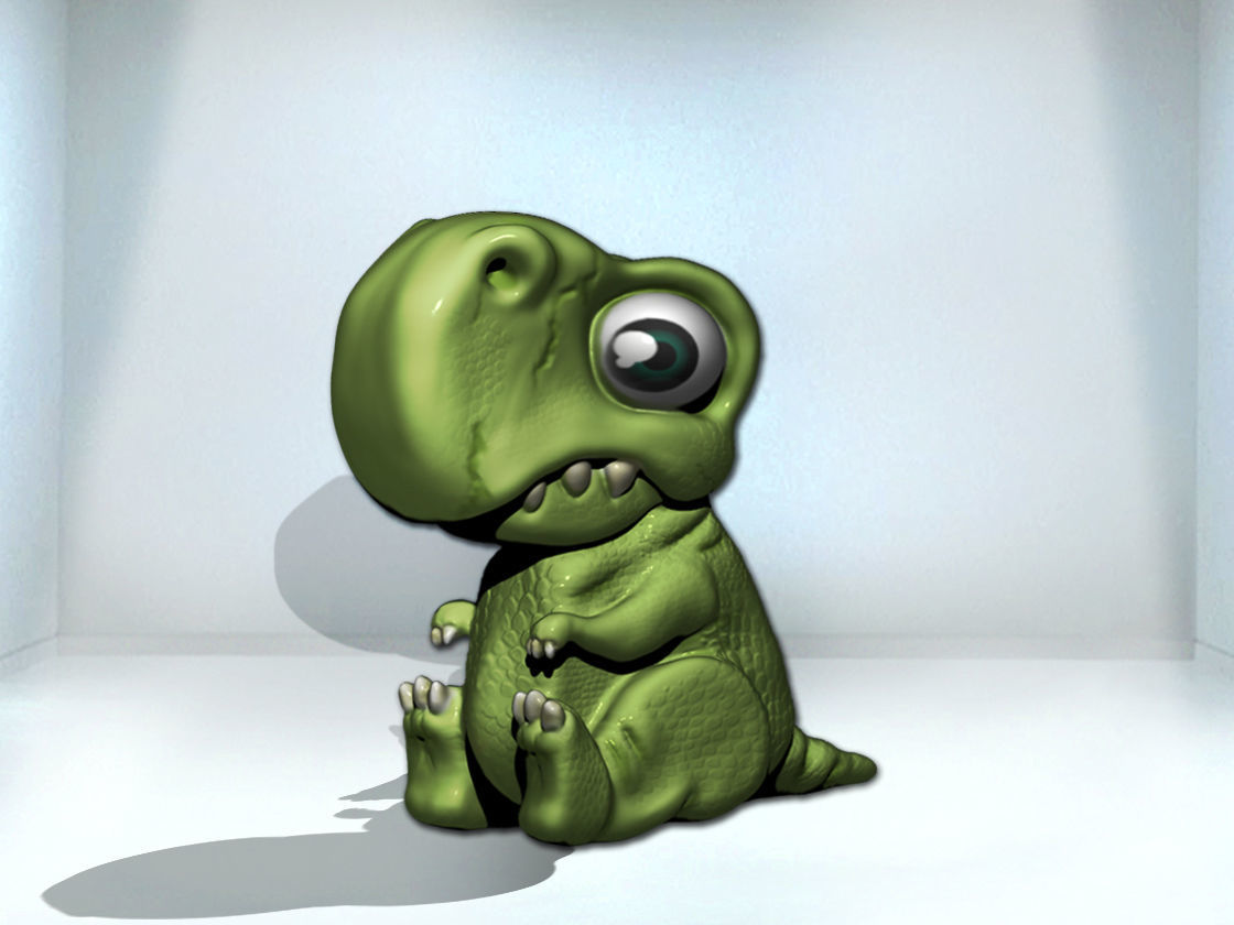 Baby Dinosaur Model for the vr-animals challenge Low-poly 3D model_1