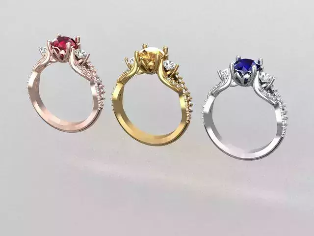 DAIMOND RING ROUND STONE 