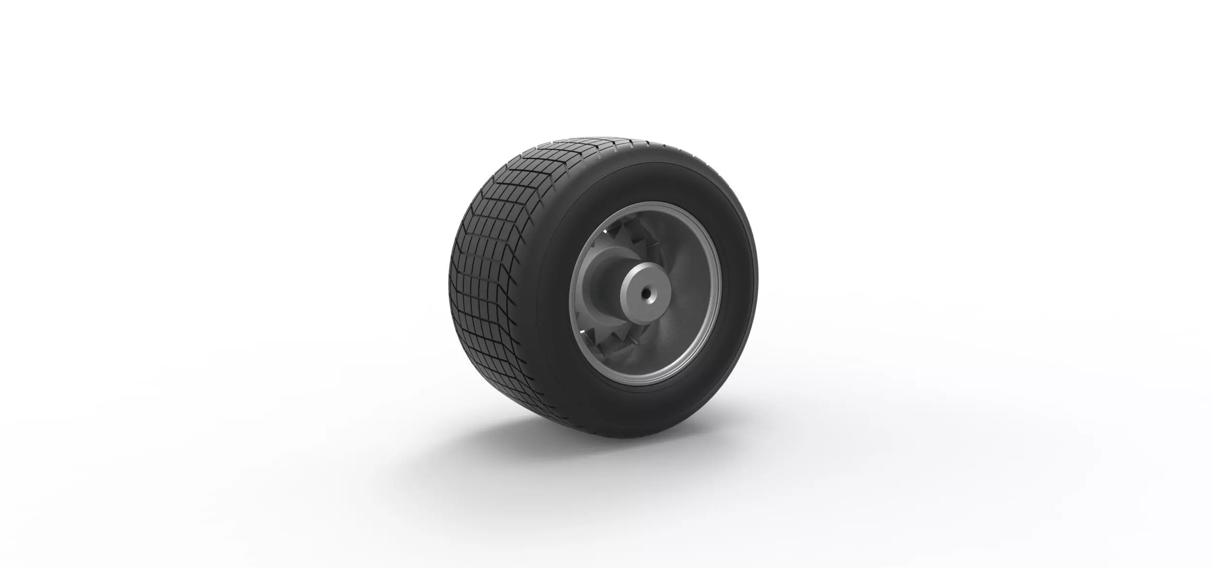 Wheel of Vintage Dirt race car V4 Scale 1 to 25 3D print model_8