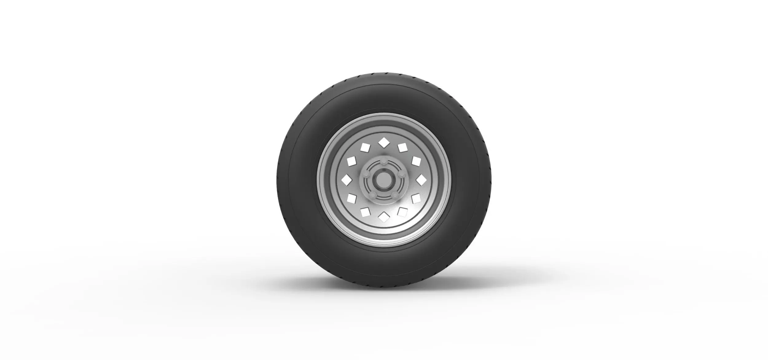 Wheel of Vintage Dirt race car V4 Scale 1 to 25 3D print model_4