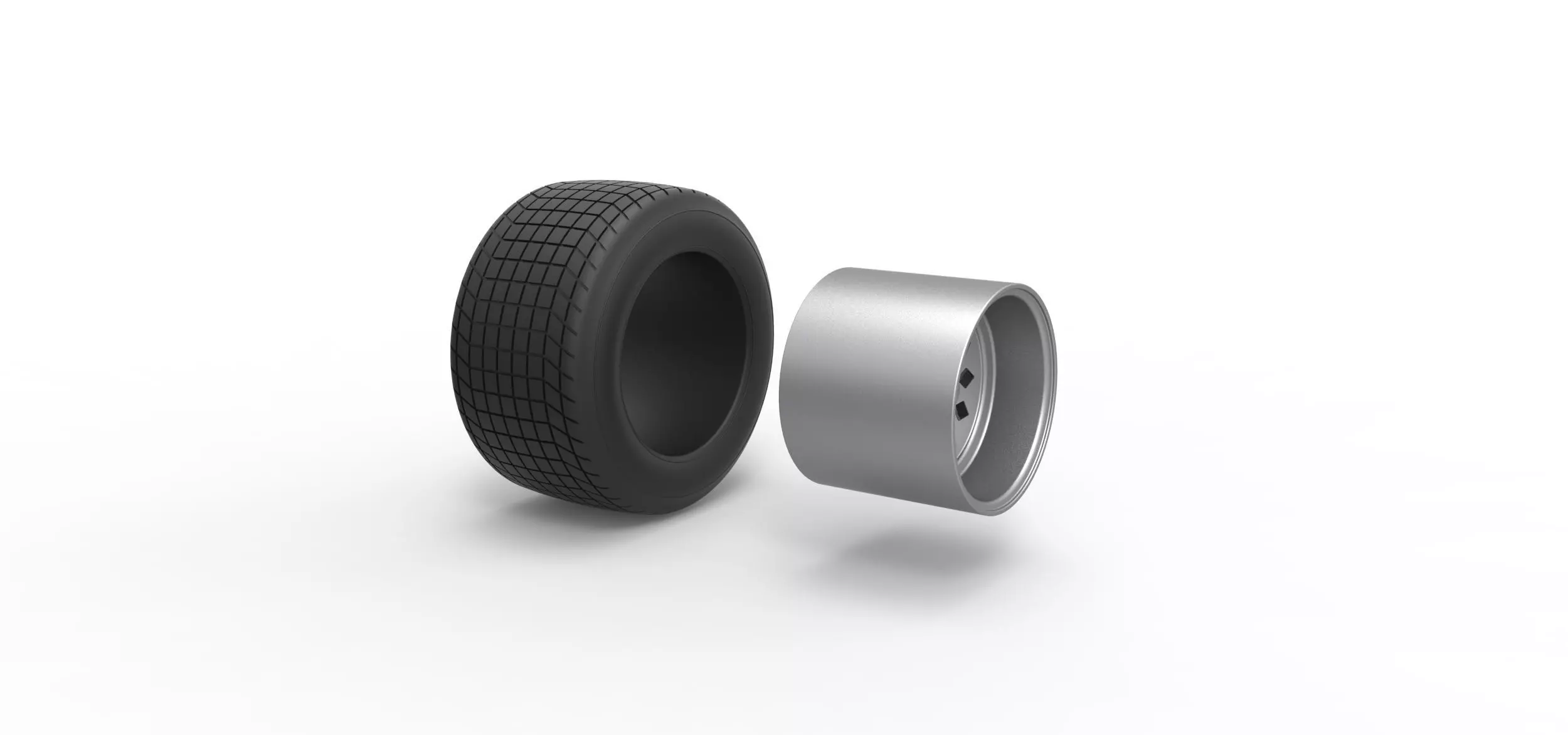 Wheel of Vintage Dirt race car V4 Scale 1 to 25 3D print model_9