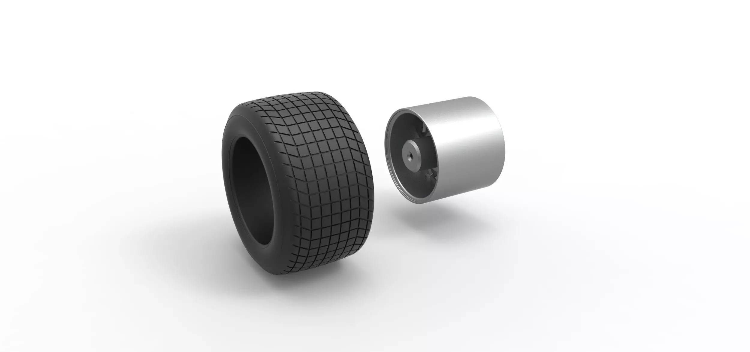 Wheel of Vintage Dirt race car V4 Scale 1 to 25 3D print model_10