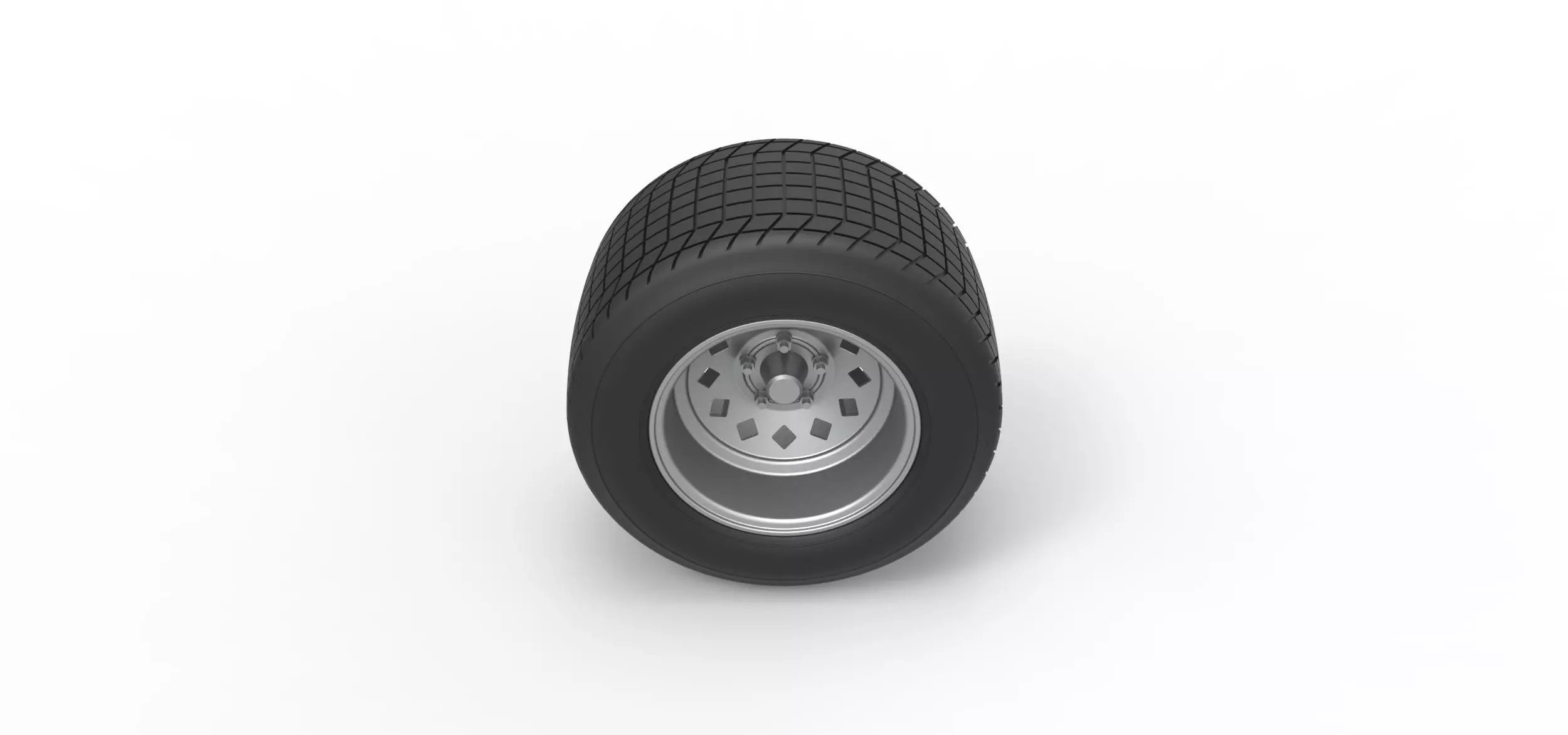 Wheel of Vintage Dirt race car V4 Scale 1 to 25 3D print model_5