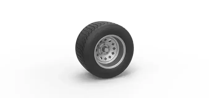 Wheel of Vintage Dirt race car V4 Scale 1 to 25