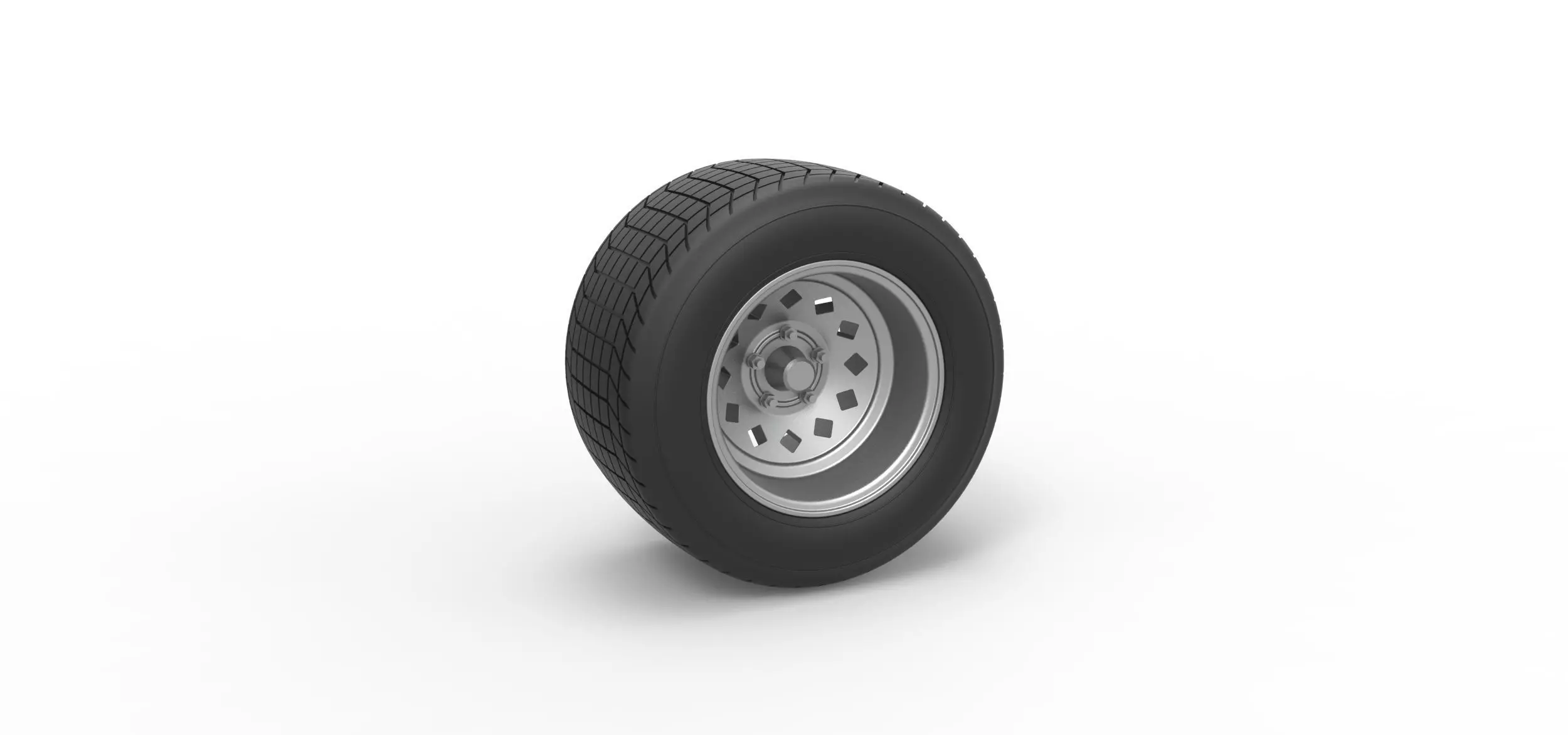 Wheel of Vintage Dirt race car V4 Scale 1 to 25 3D print model_0