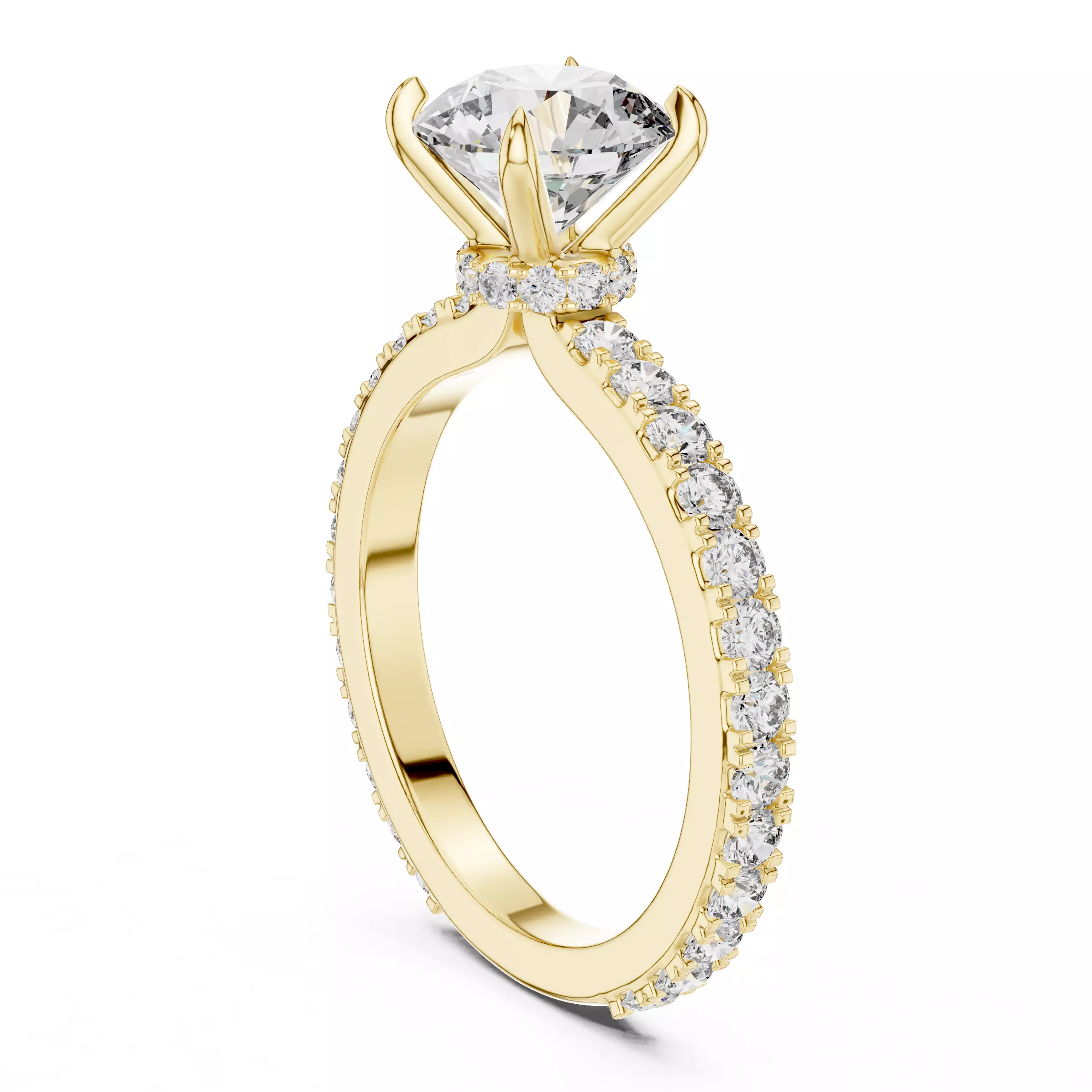 Solitaire Ring 3dm stl renders animation videos details 3D print model_10