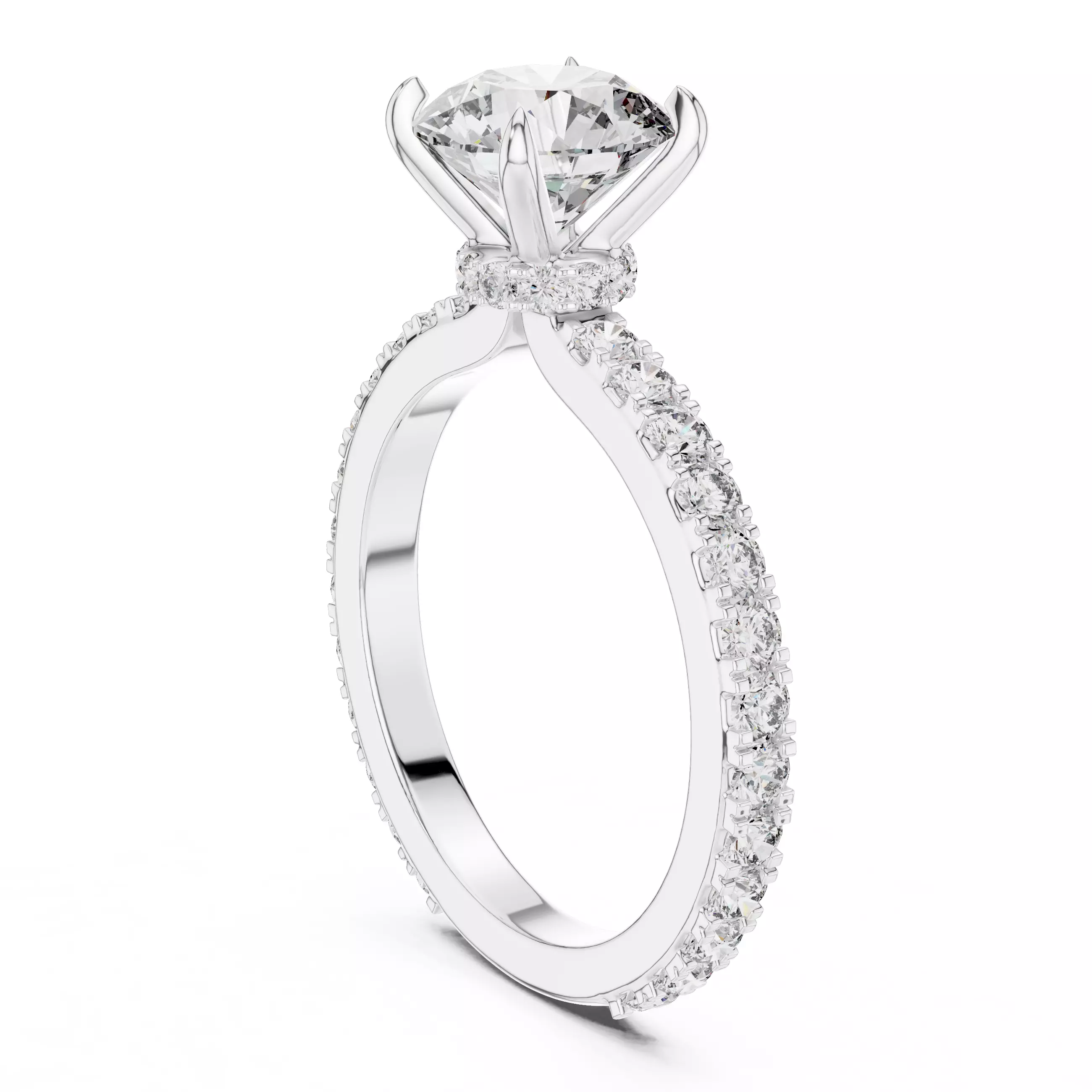 Solitaire Ring 3dm stl renders animation videos details 3D print model_6