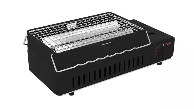 Portable Gas BBQ Grill 3D Model