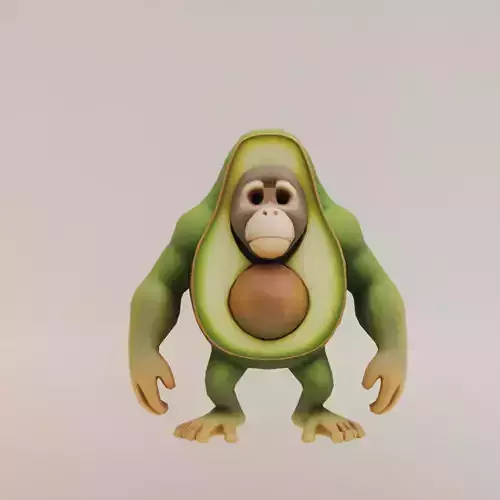 Abonono Schimpazinono Italian brainrot Low Poly Character Low-poly 3D model
