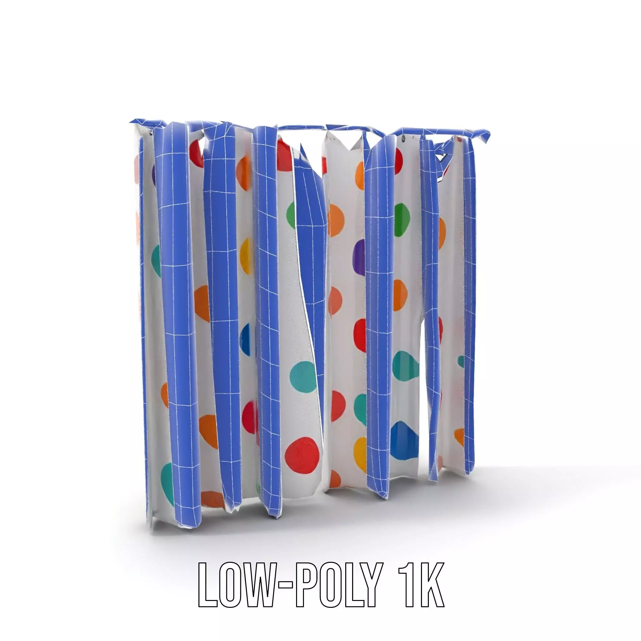 Colorful Polka Dot Curtain model pack Low-poly 3D model_14