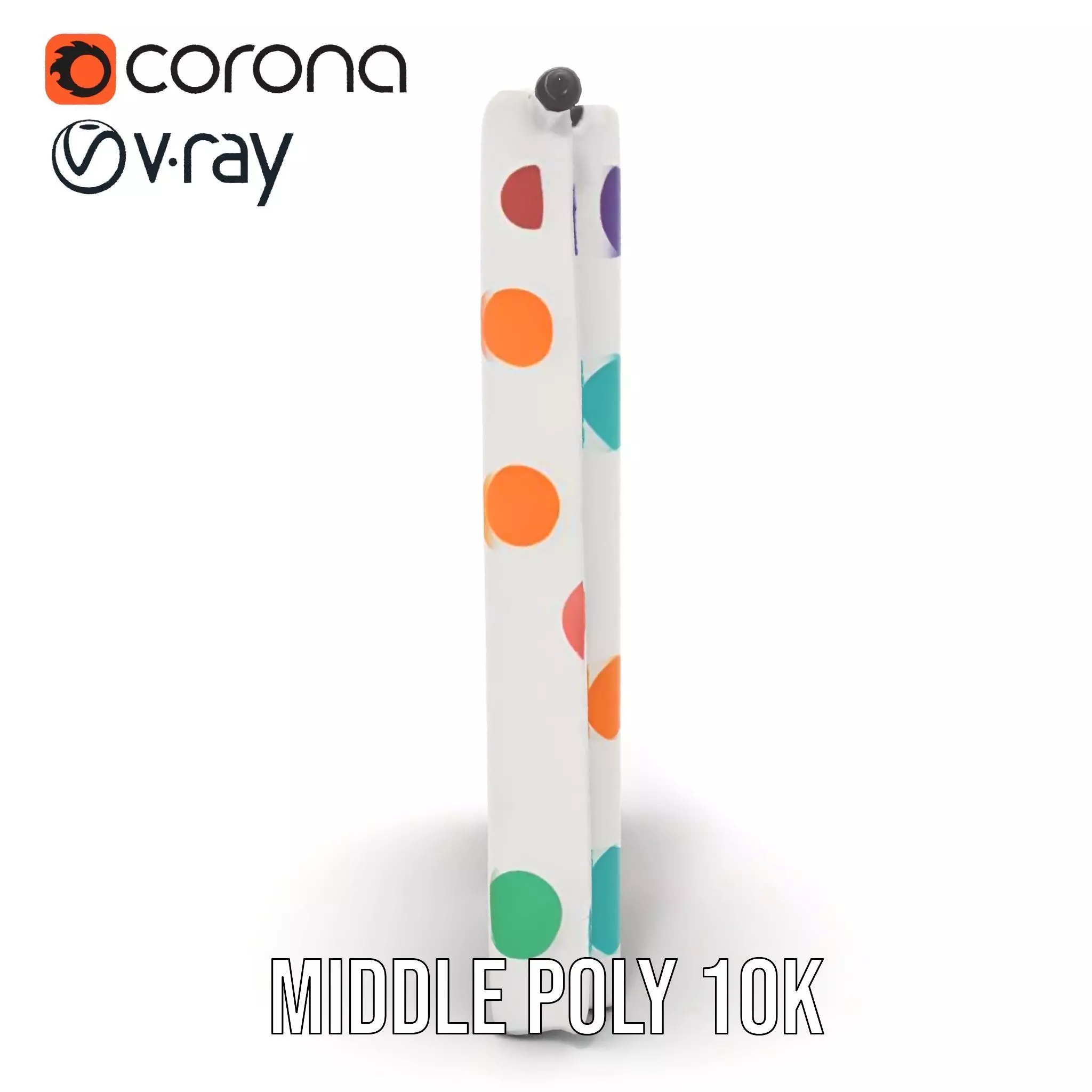 Colorful Polka Dot Curtain model pack Low-poly 3D model_11