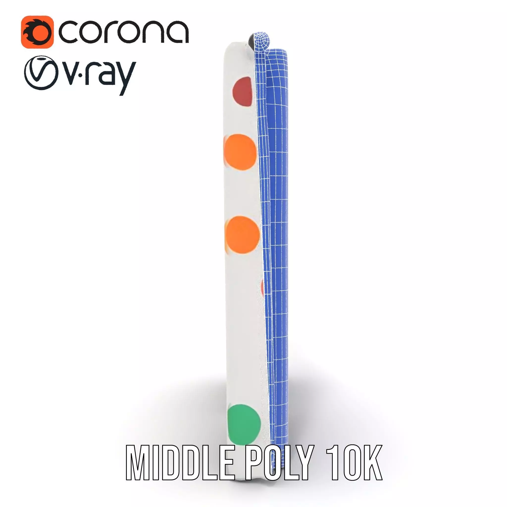 Colorful Polka Dot Curtain model pack Low-poly 3D model_31