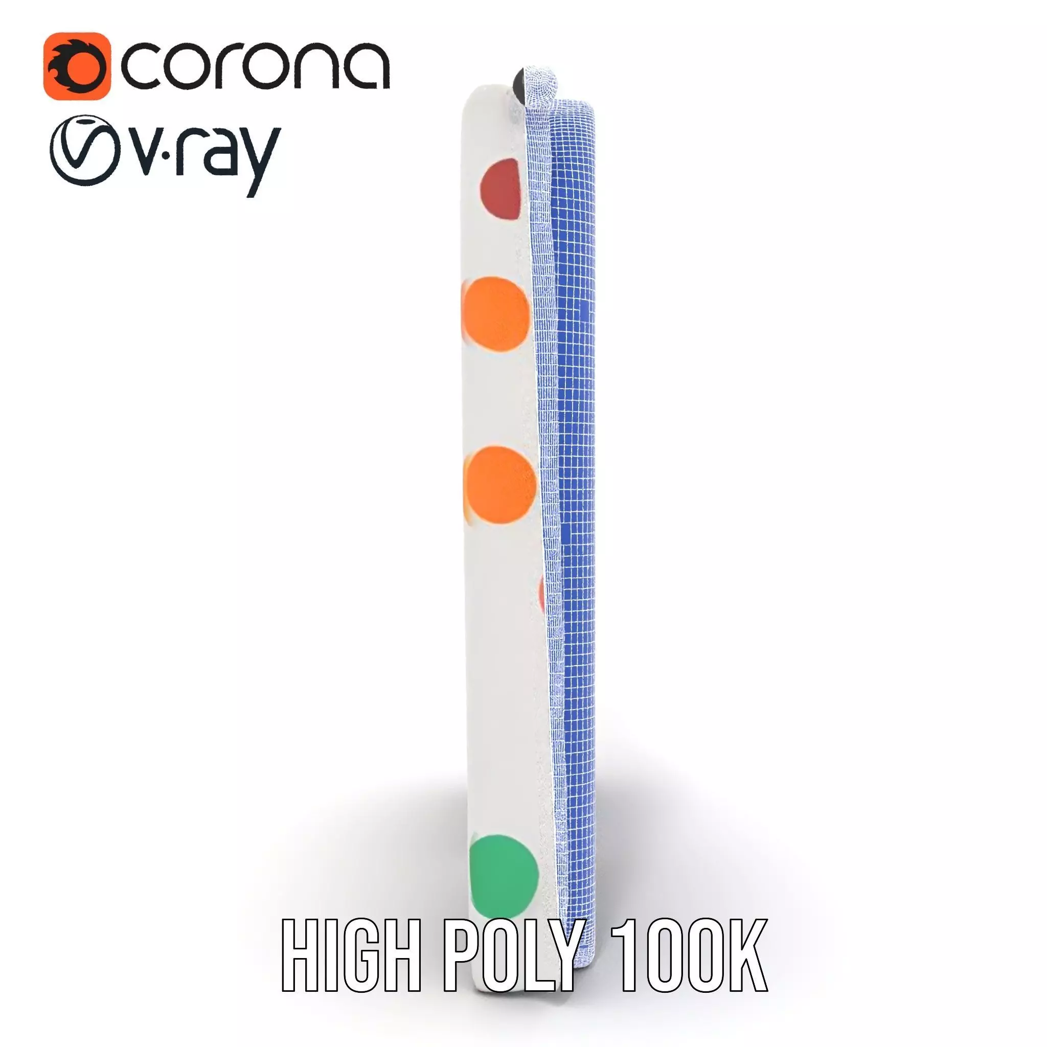 Colorful Polka Dot Curtain model pack Low-poly 3D model_35