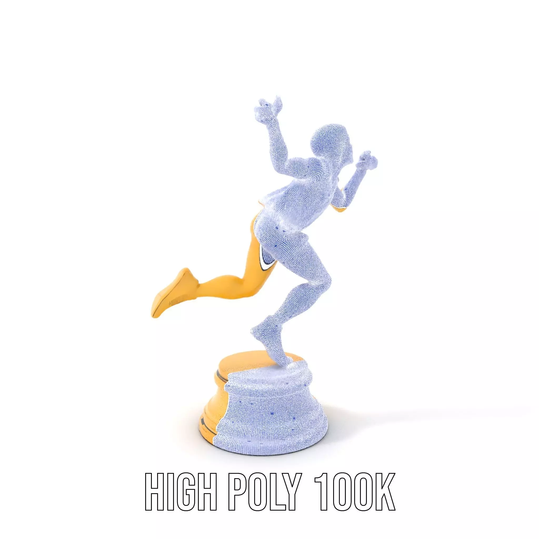 Golden Runner Trophy model pack Low-poly 3D model_5