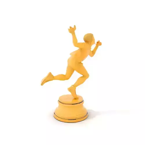 Golden Runner Trophy model pack Low-poly 3D model
