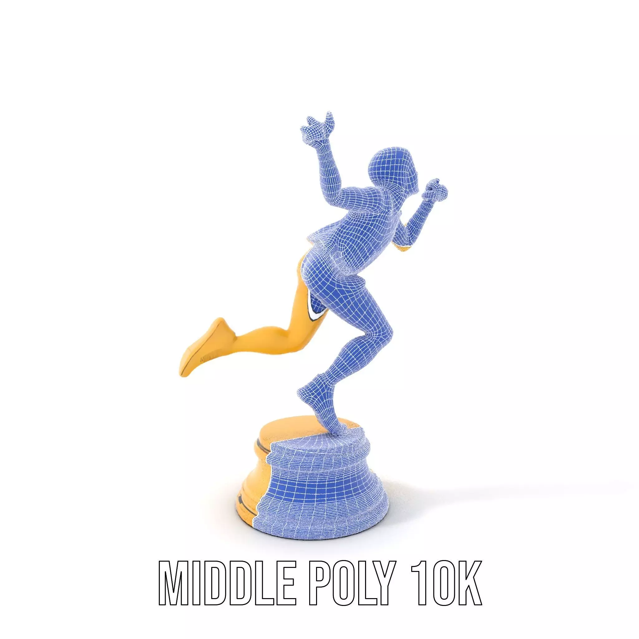 Golden Runner Trophy model pack Low-poly 3D model_28