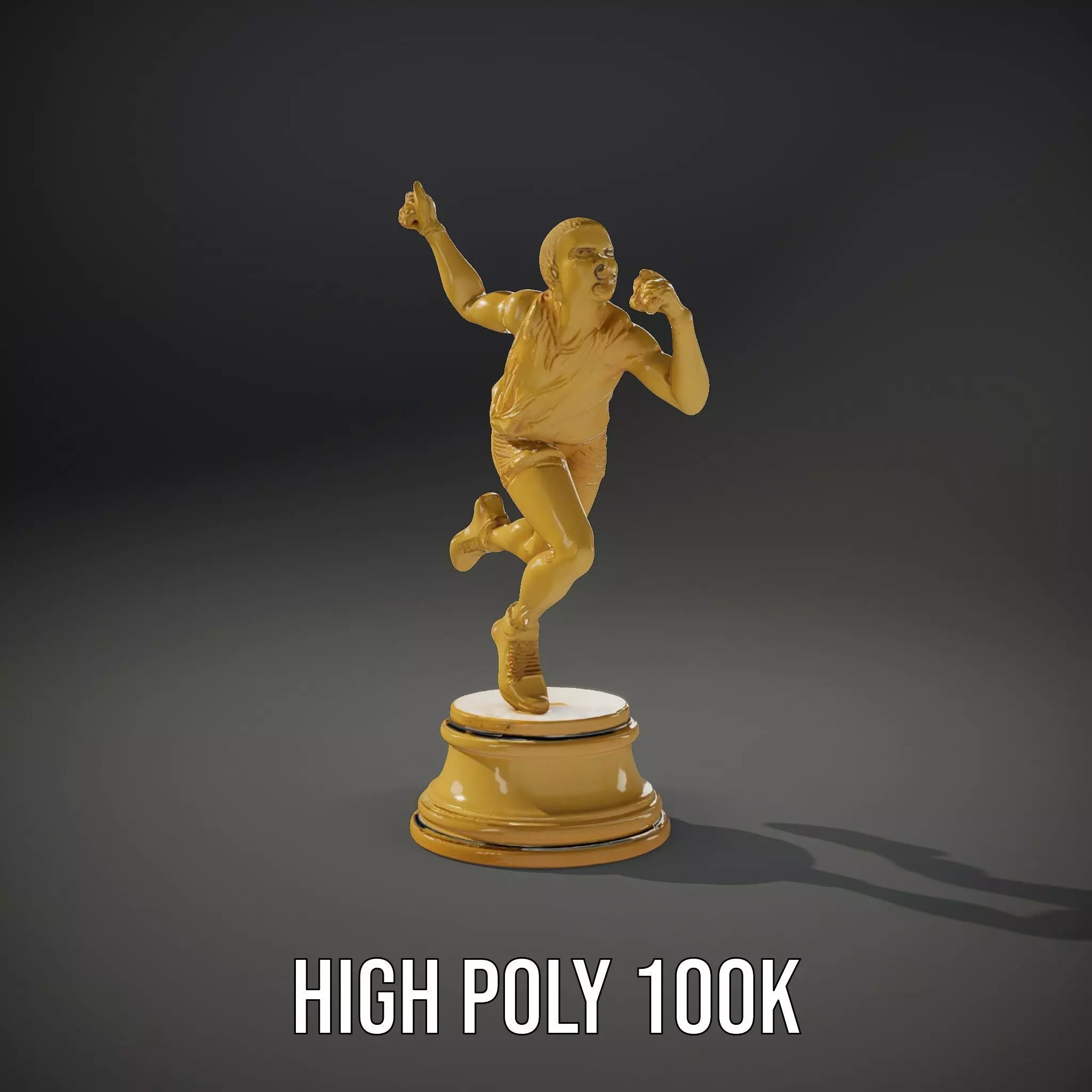 Golden Runner Trophy model pack Low-poly 3D model_11