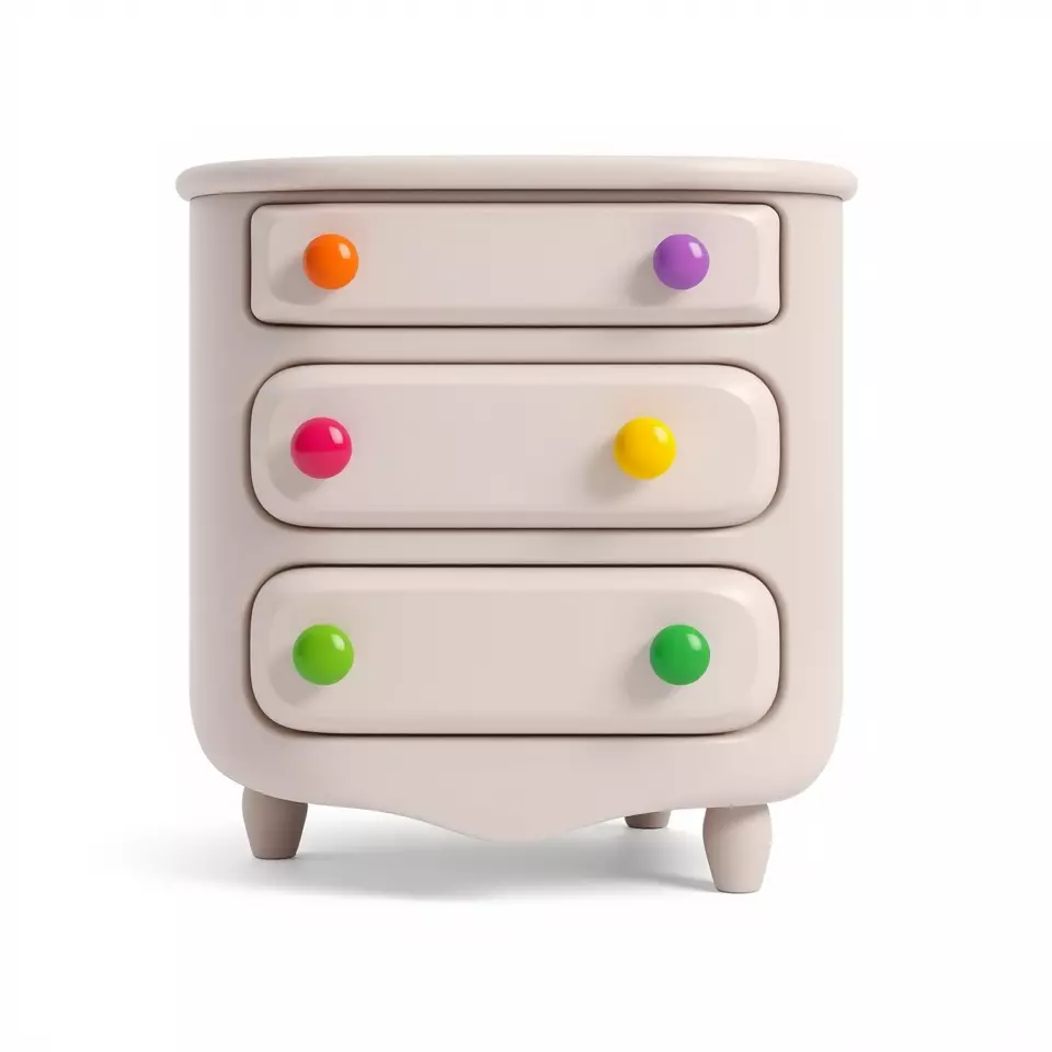 Colorful Dresser Drawer Model Pack Low-poly 3D model_3