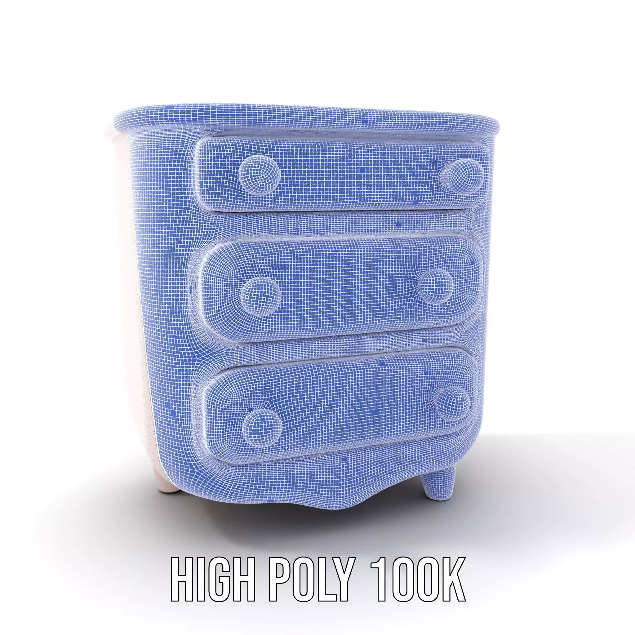 Colorful Dresser Drawer Model Pack Low-poly 3D model_5