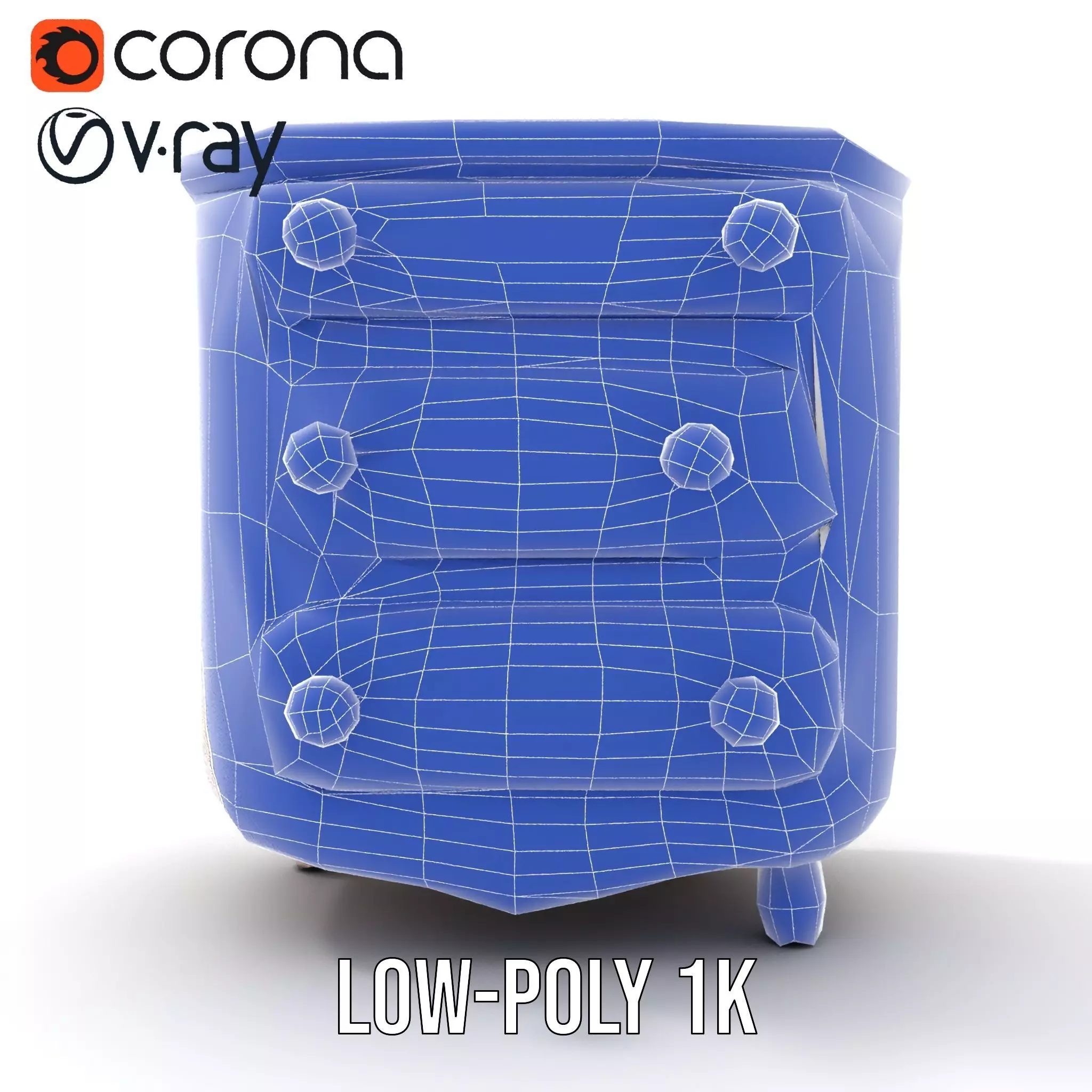 Colorful Dresser Drawer Model Pack Low-poly 3D model_31