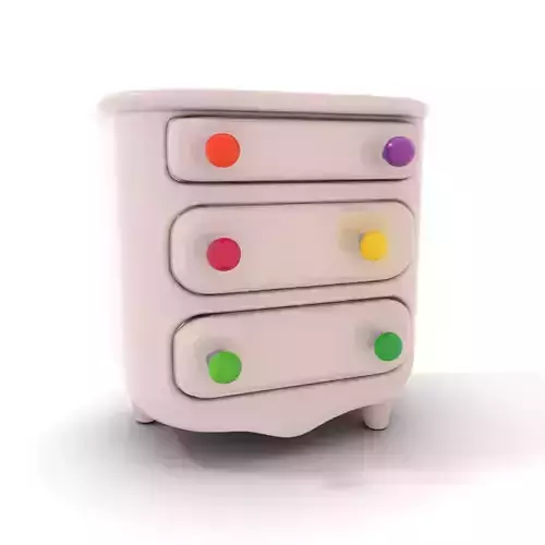 Colorful Dresser Drawer Model Pack Low-poly 3D model