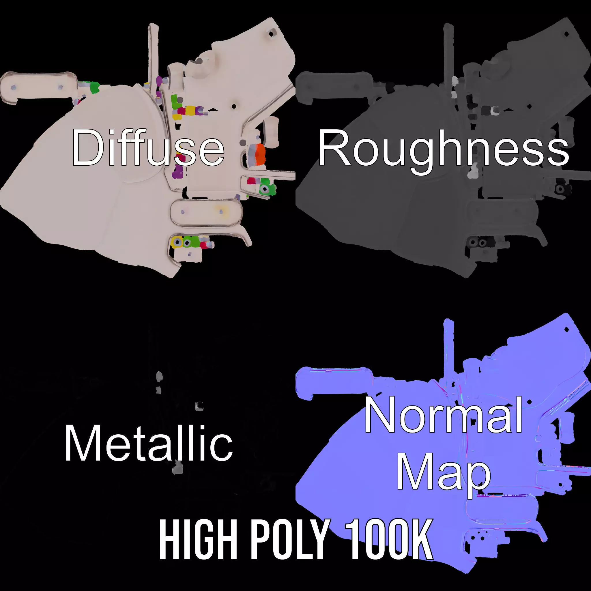 Colorful Dresser Drawer Model Pack Low-poly 3D model_4