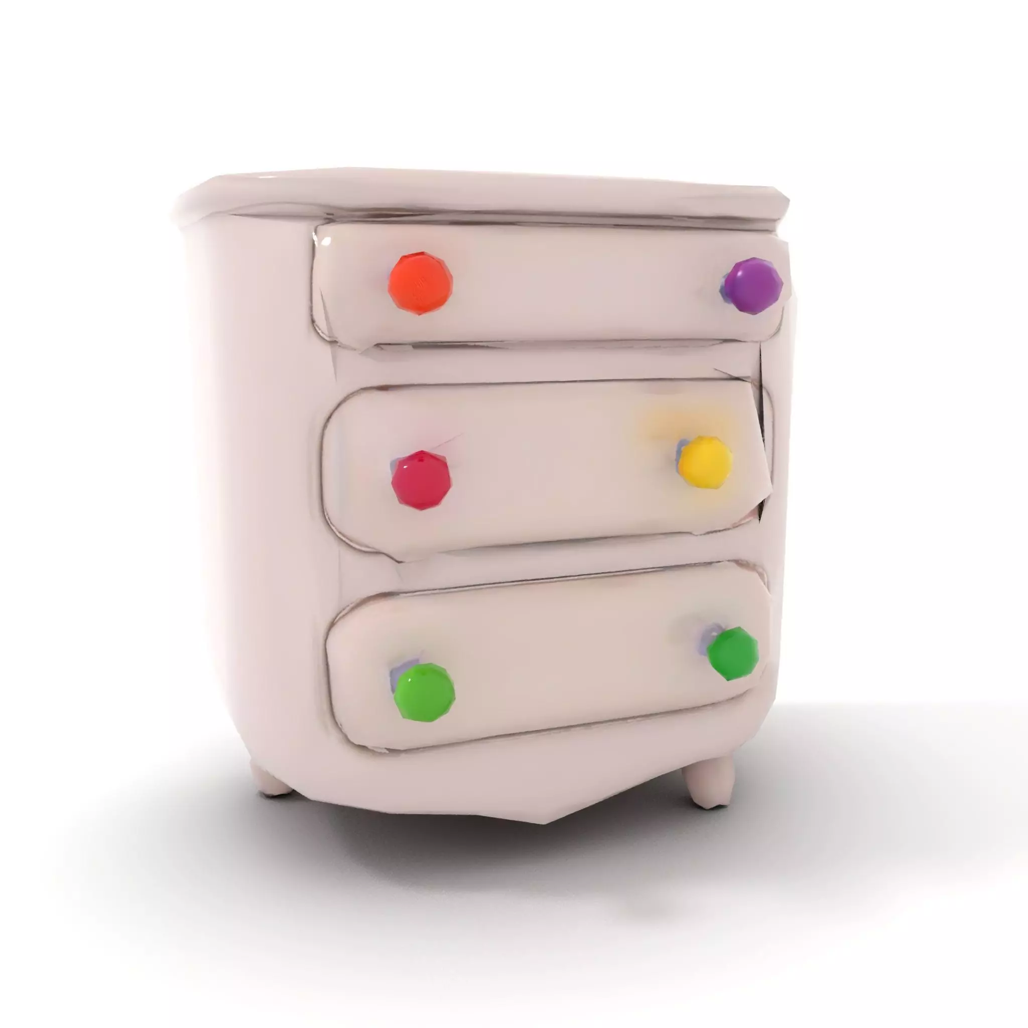 Colorful Dresser Drawer Model Pack Low-poly 3D model_13