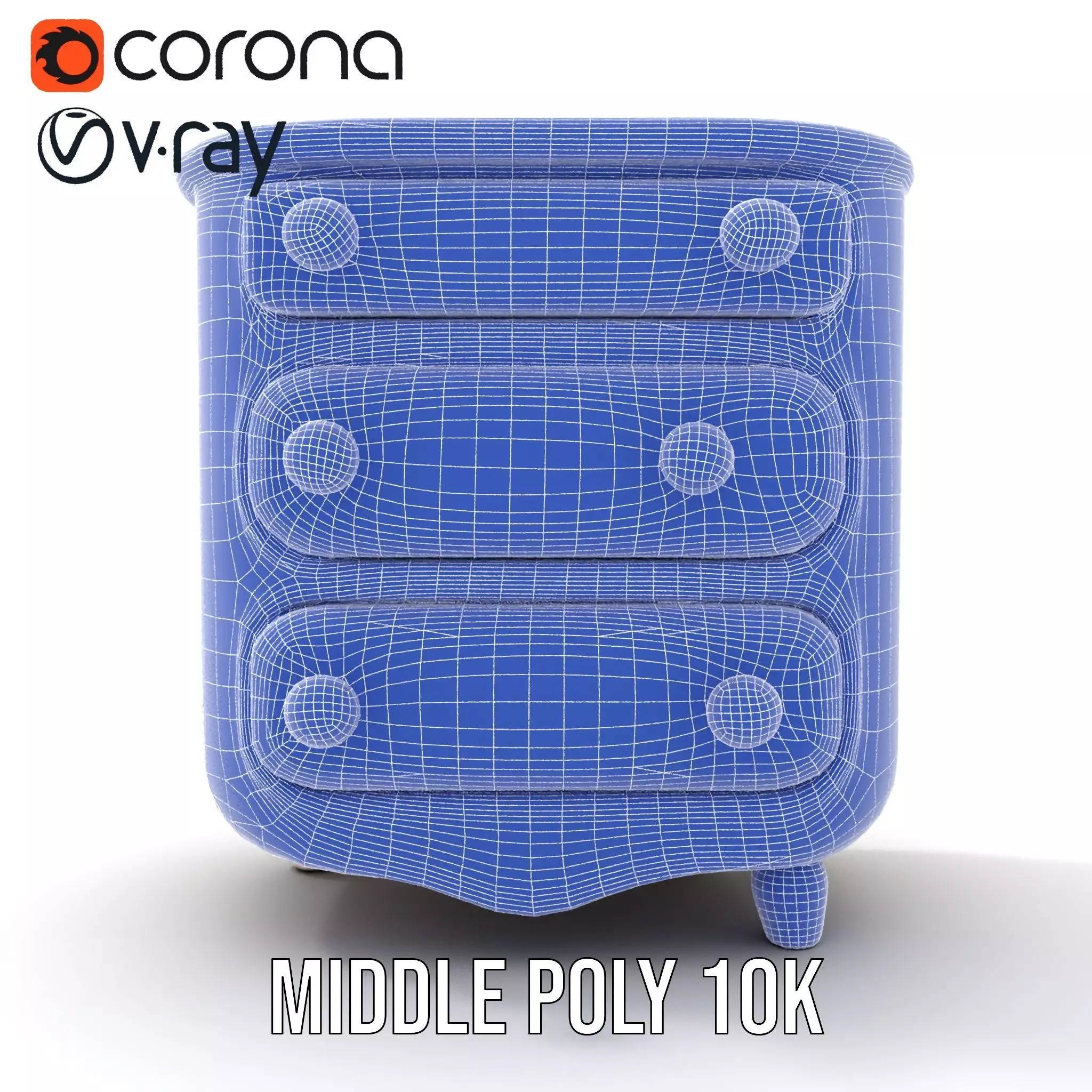 Colorful Dresser Drawer Model Pack Low-poly 3D model_27