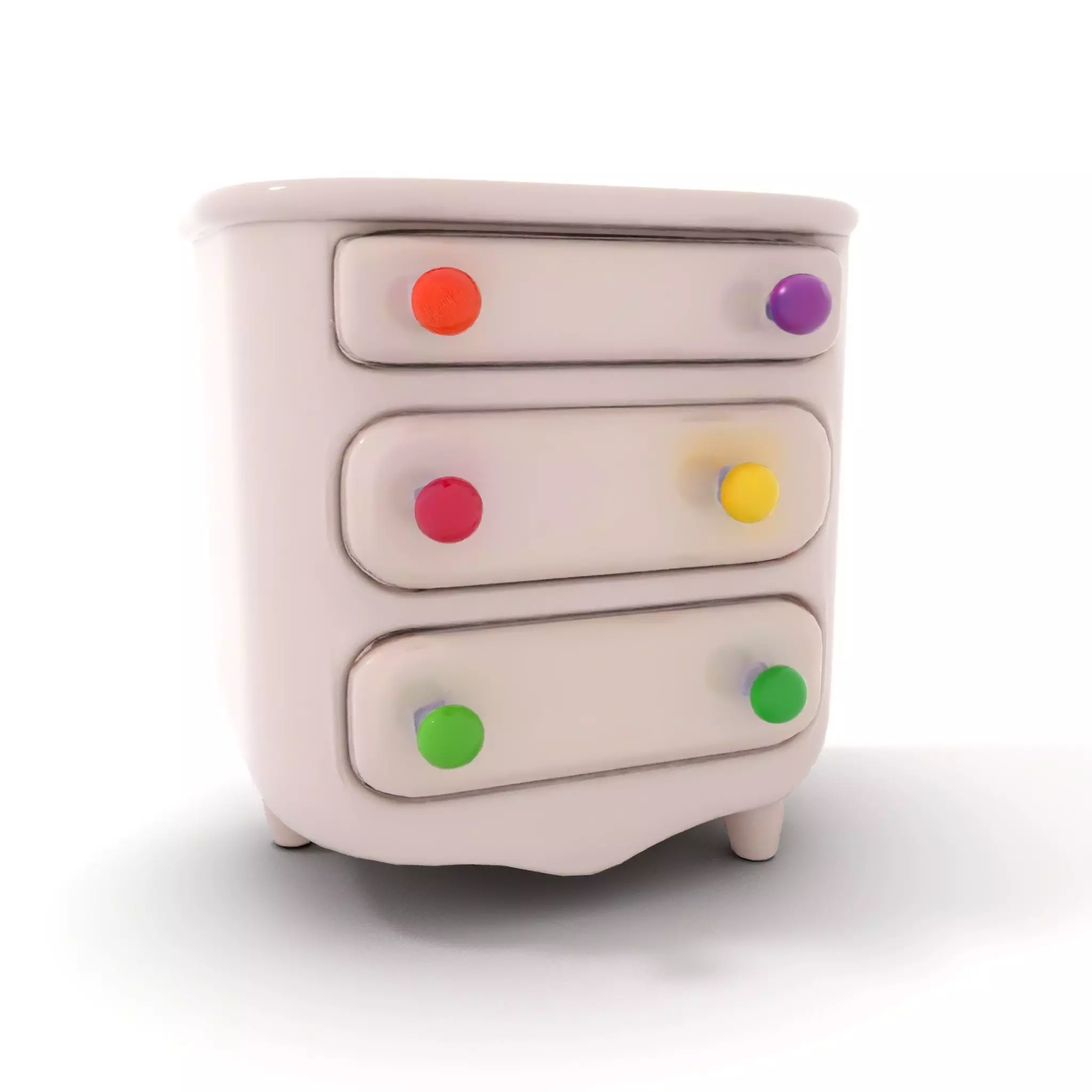 Colorful Dresser Drawer Model Pack Low-poly 3D model_17