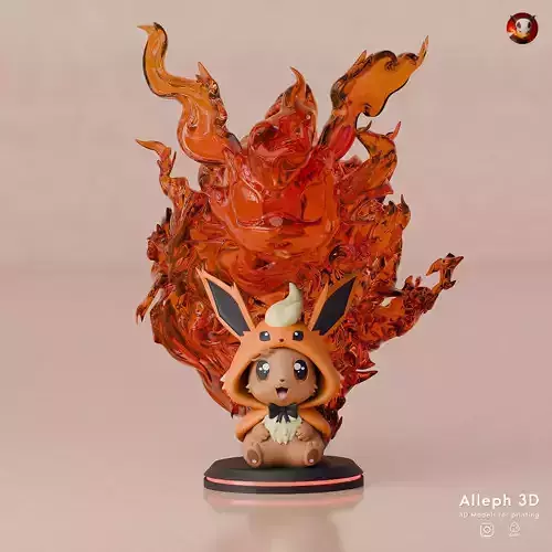 Baby Eevee flareon  Chibi Style STL
