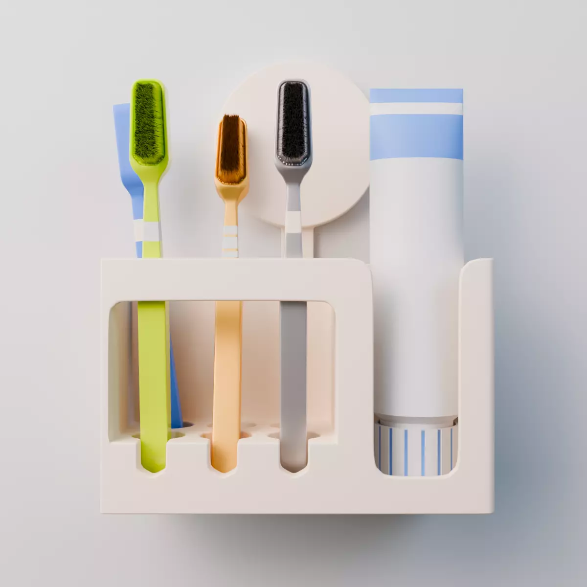 Wall-Mounted Toothbrush 3D print model_2