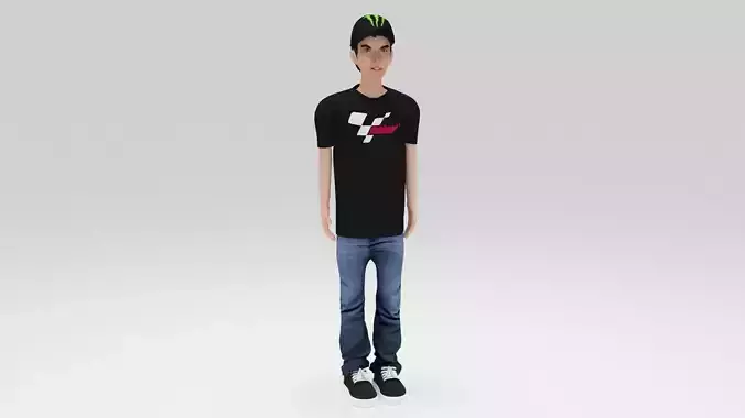 Marques MotoGp Rigged  Low-poly 3D model