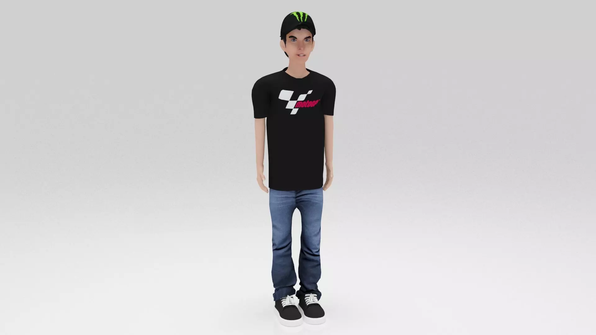 Marques MotoGp Rigged  Low-poly 3D model_0