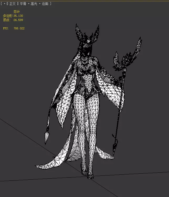 Female Archmage Low-poly 3D model_13