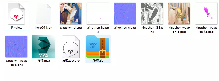 Female Archmage Low-poly 3D model_16