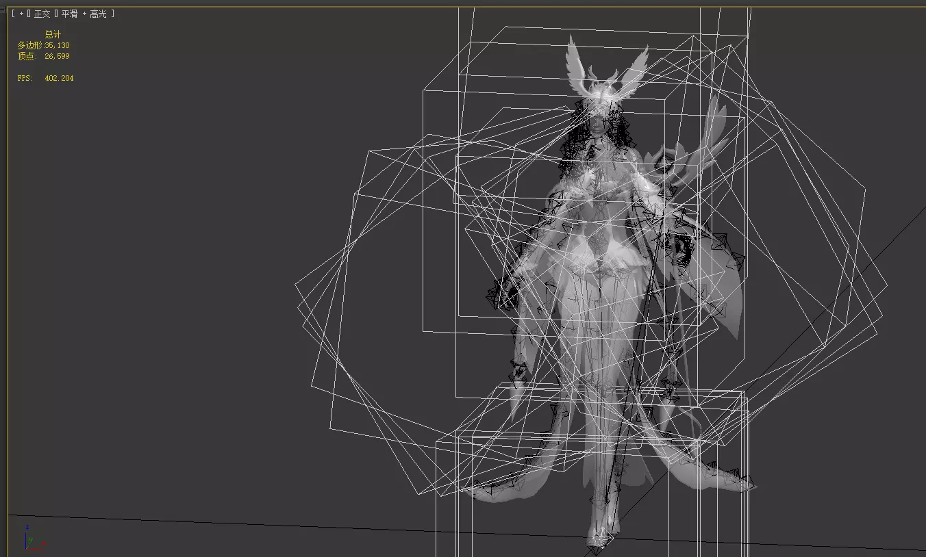 Female Archmage Low-poly 3D model_8