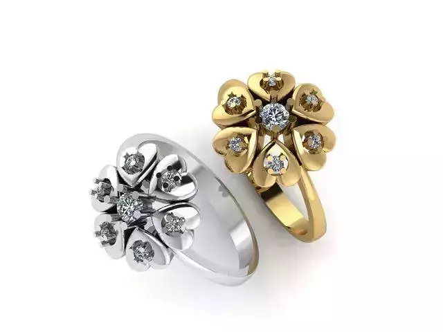 Romantic Floral Diamonds ring