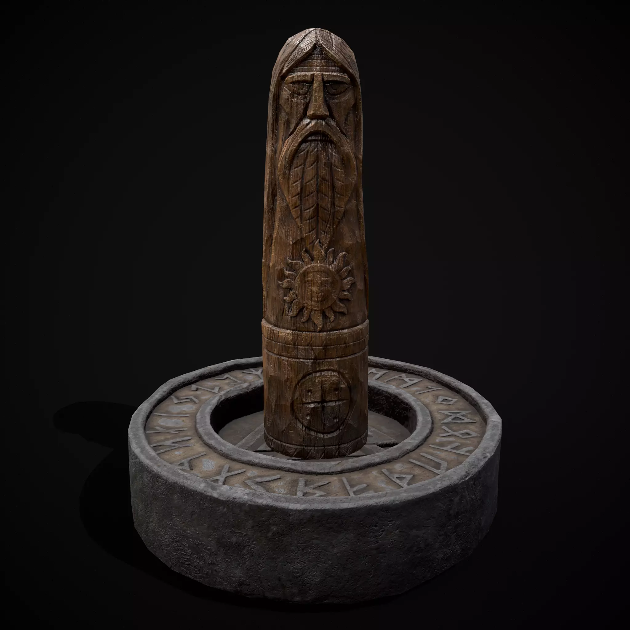 Slavic Gods Figurines Set Low-poly 3D model_14