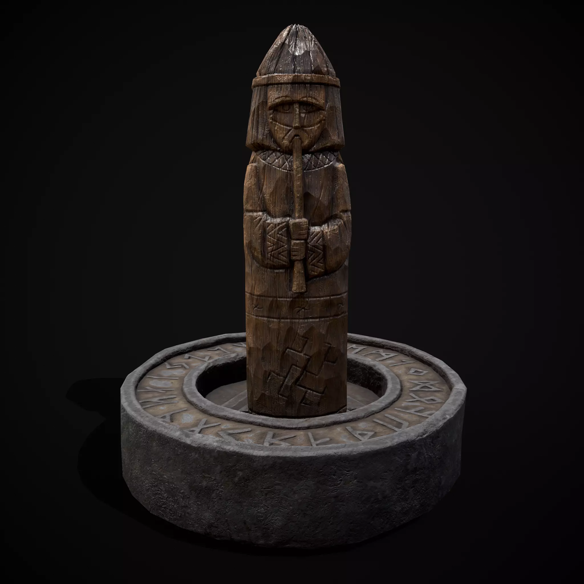 Slavic Gods Figurines Set Low-poly 3D model_18