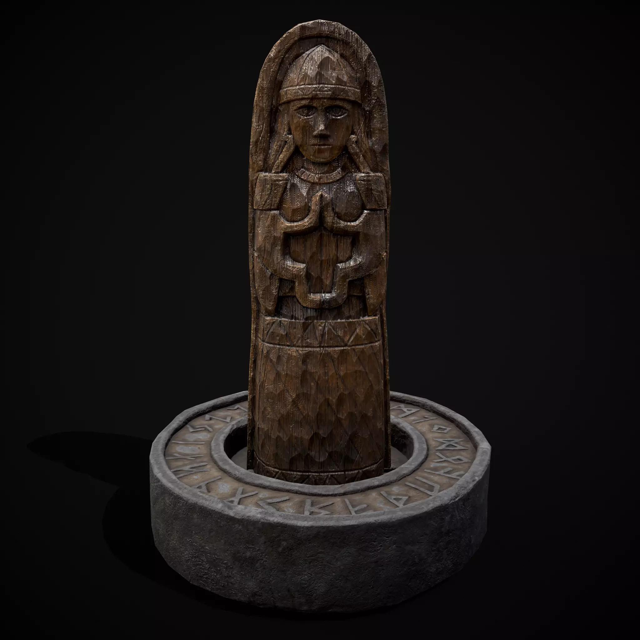 Slavic Gods Figurines Set Low-poly 3D model_16