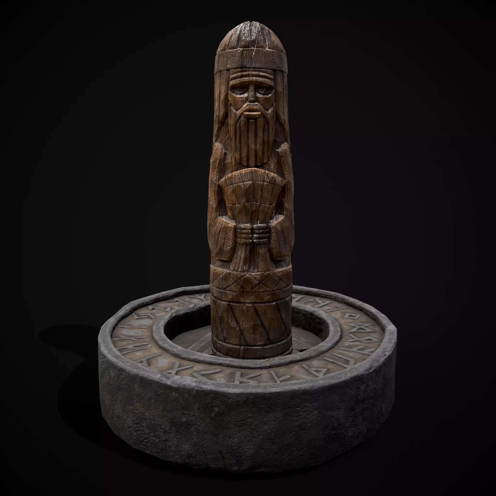 Slavic Gods Figurines Set Low-poly 3D model_12